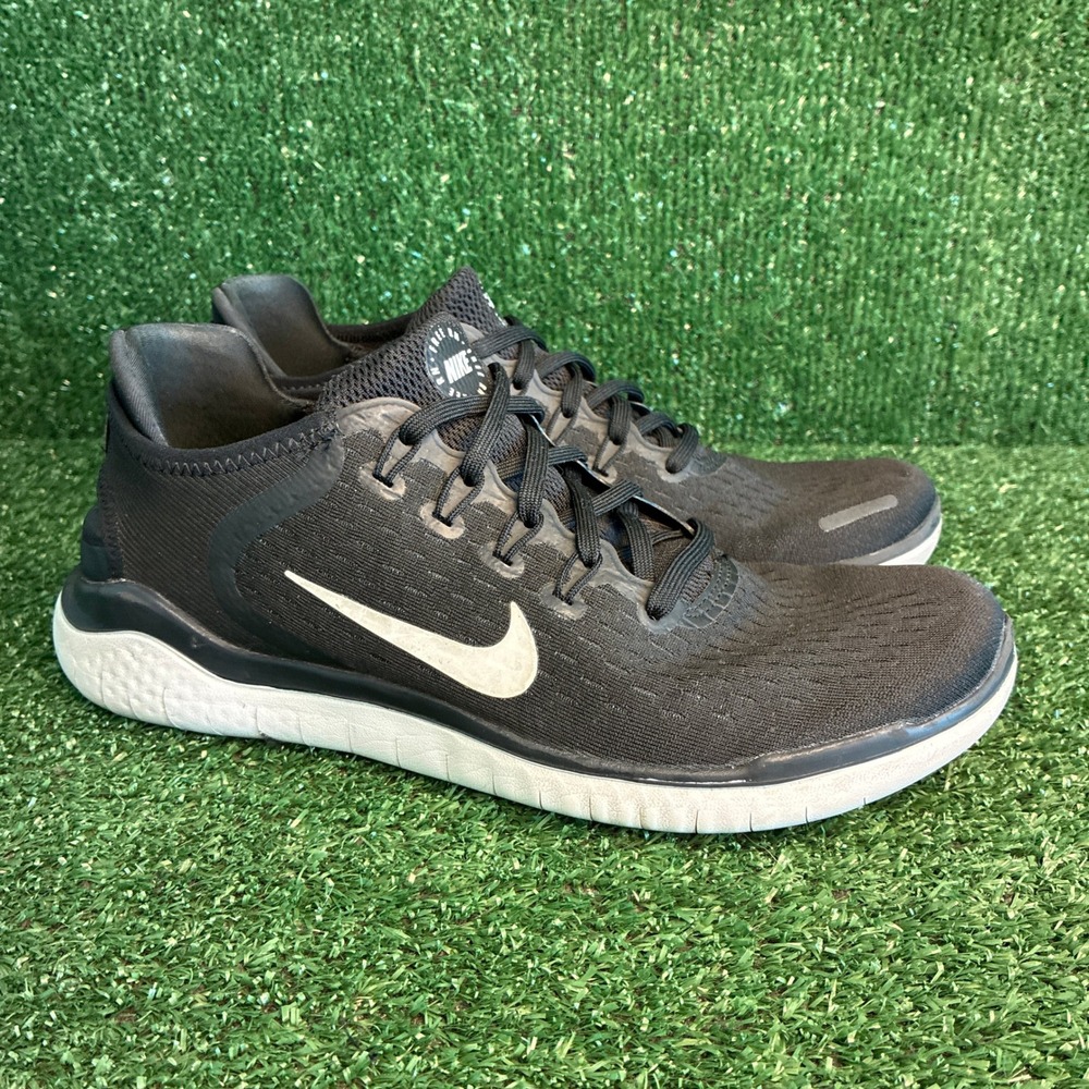 Nike Free RN 2018 Lightweight Athletic Running Shoes Black Mens 8.5 (Womens 10)